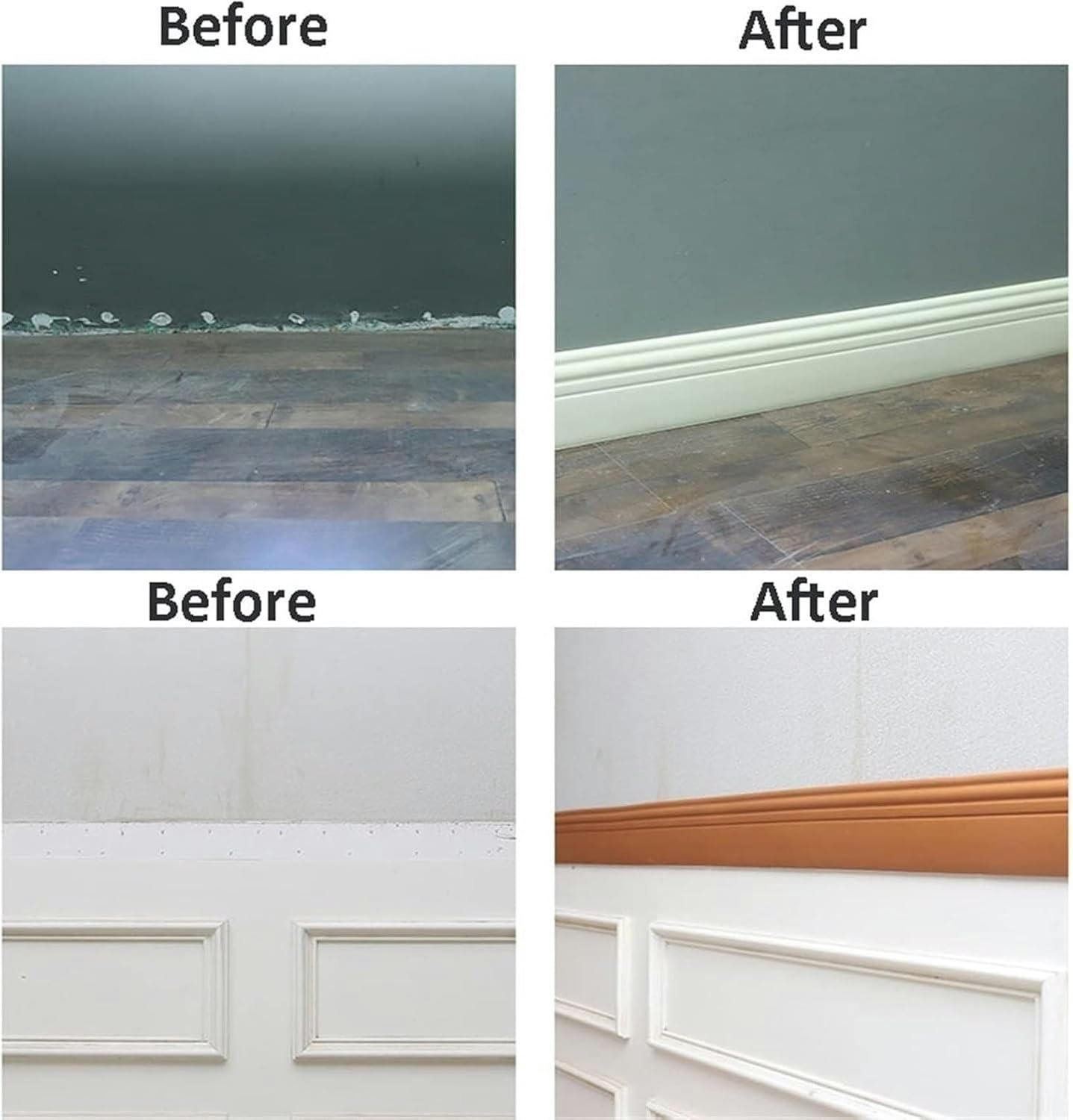 16.4ft Extra Thick Wall Edging Strip Self Adhesive Crown Molding Trim Flexible Furniture Table Edge Protectors Baby Safety Bumper Guard, Ceiling Molding Baseboard Wall Trim Wallpaper Border