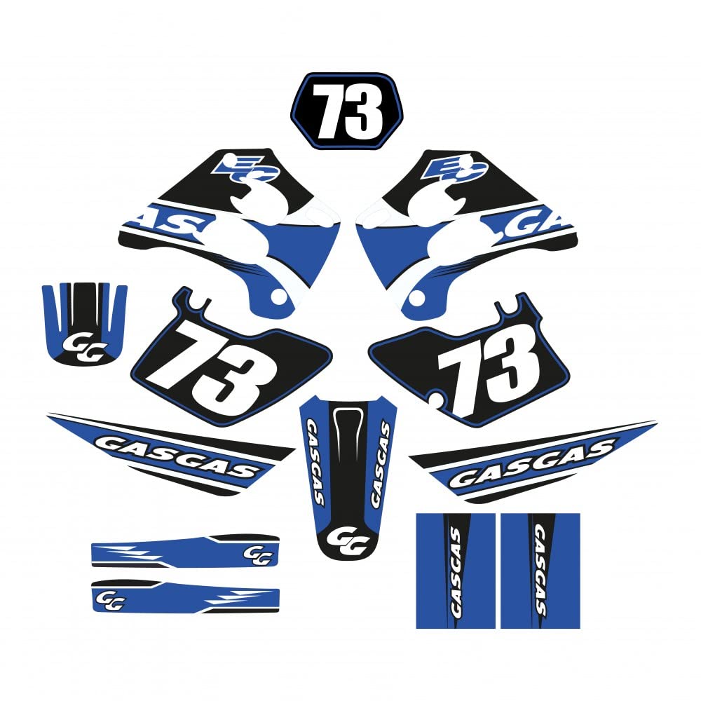 Kit autocollants Gas-Gas EC 98-01 bleu mod.4 pour moto enduro