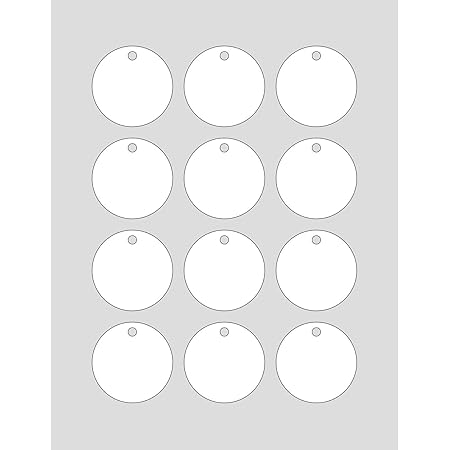 Amazon.com : 120 Printable Cardstock Circle Hang Tags with Holes ...