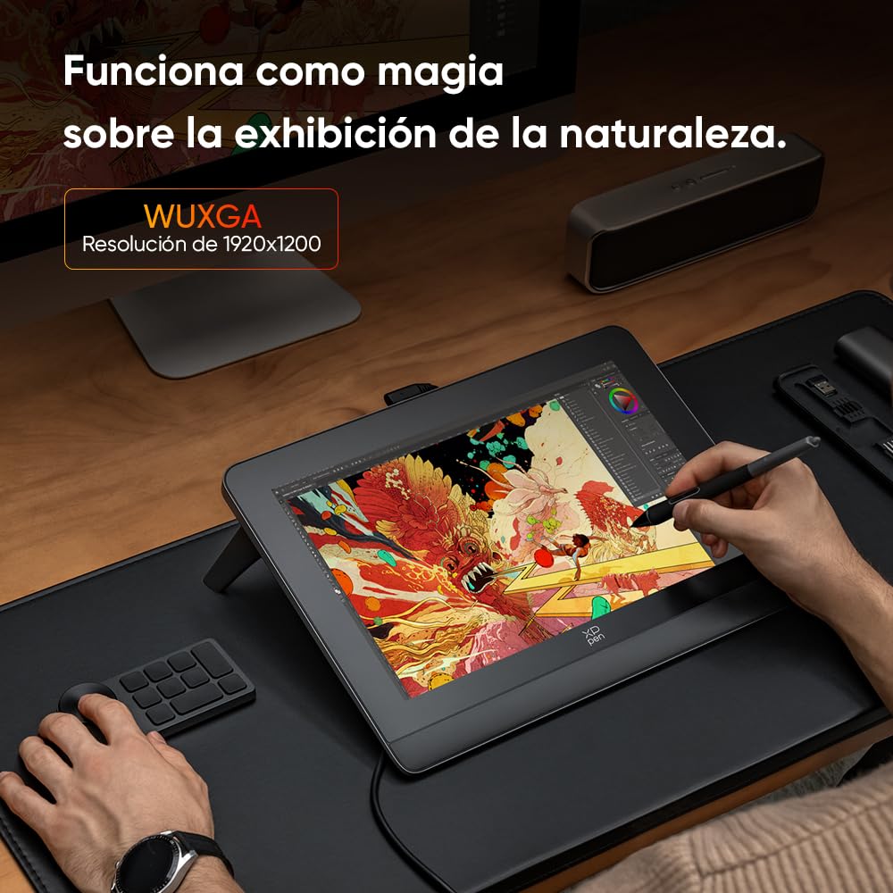XPPEN Artist Pro14 Gen2 Tableta Gráfica con Pantalla con Lápiz 16K Niveles de Presión, Tableta Dibujo Digital 14 Pulgadas con Teclado Inalámbrico, Compatible con Windows,Mac,Android,Chrome,Linux
