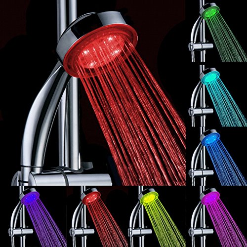 SWEON 7 Colors Automatic Changing Romantic LED Shower Head Light Faucet Bathroom Hand-held Shower head