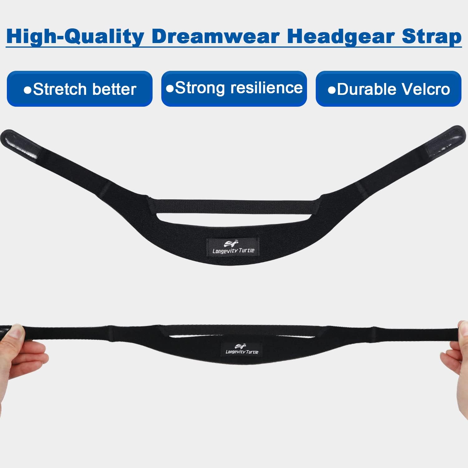 Longevity Turtle 2 Packs CPAP Headgear Replacement Compatible with Dreamwear Nasal Mask Strap, Durable & Soft CPAP Headgear Straps