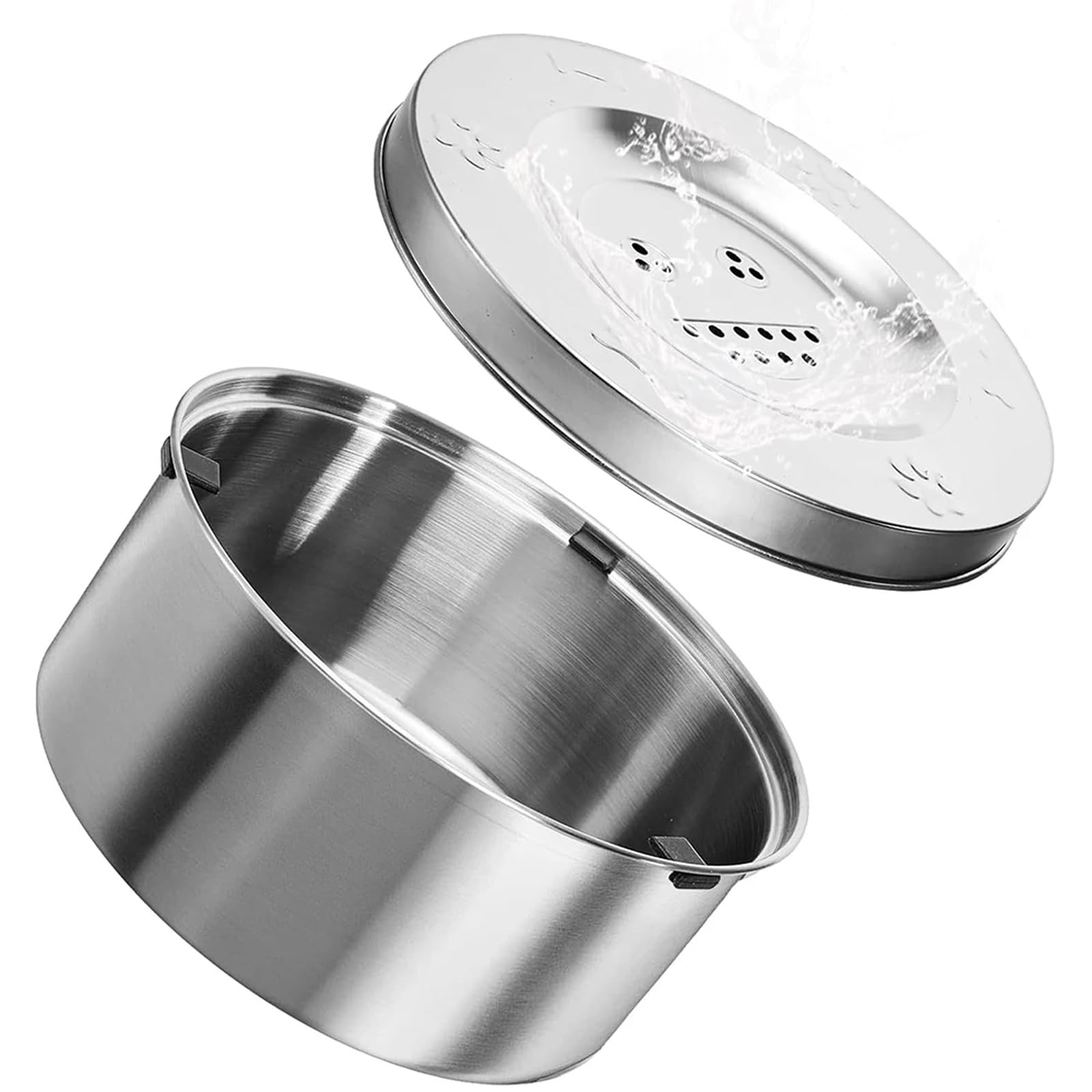Abreuvoir Anti-Lèchage pour Chiens 3L en Acier Inoxydable sans Bavures | Abreuvoir Lent pour Chiens Moyens et Baveux | Abreuvoirs de Voyage pour Chiens