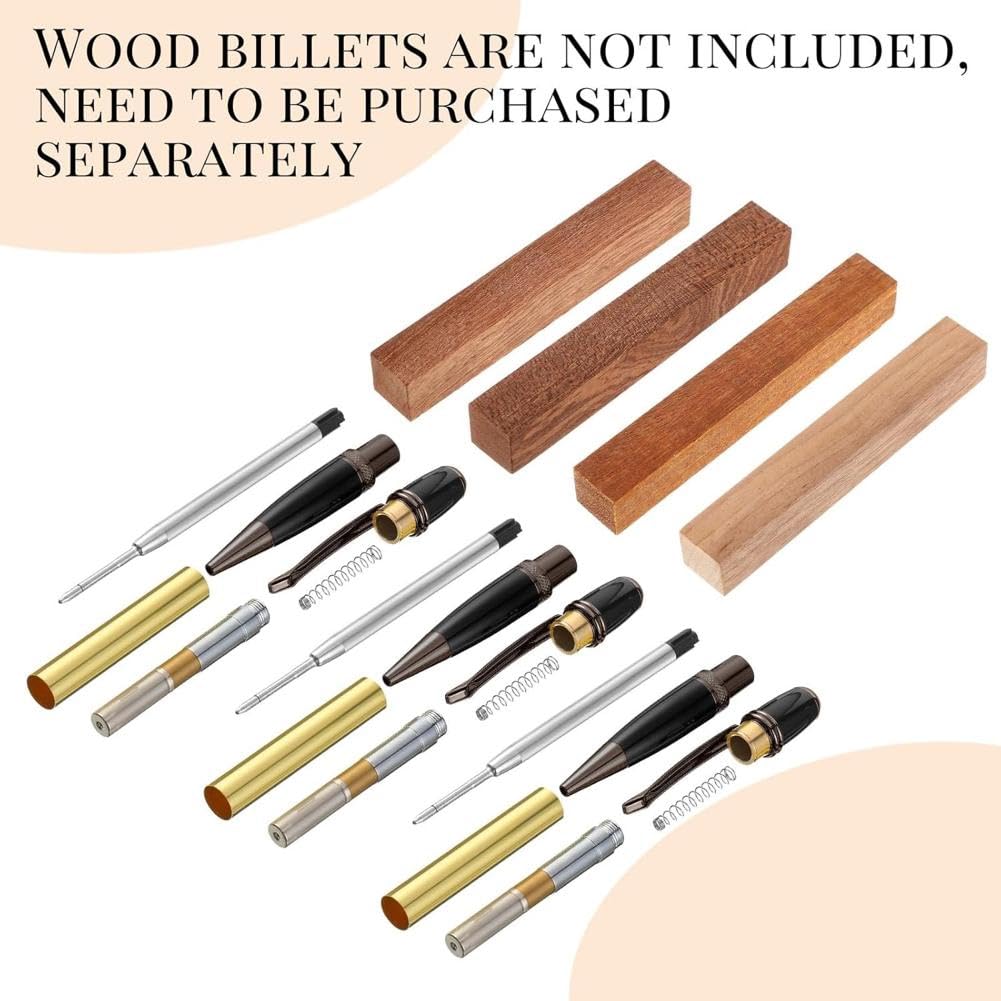 12er-Pack Holzkugelschreiber-Set Drehkugelschreiber-Set DIY Klassenzimmerbedarf A