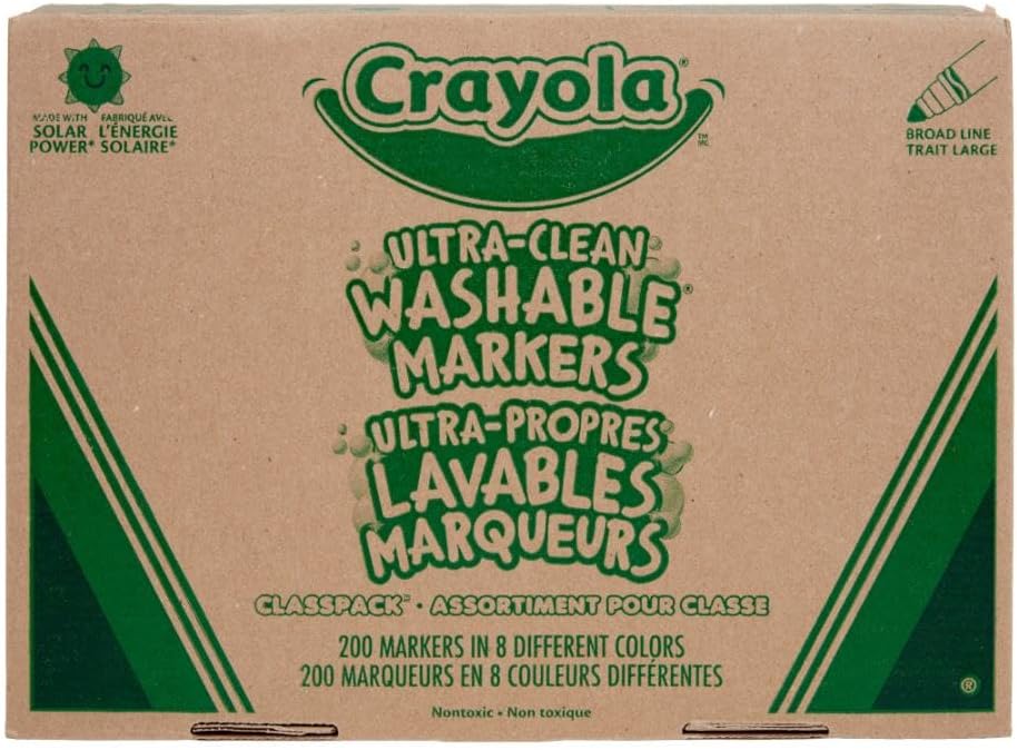 Mua Crayola Broad Line Markers  12pk , Assorted Bulk Markers For Kids Teacher Classroom Supplies Ages 3 B08chht833