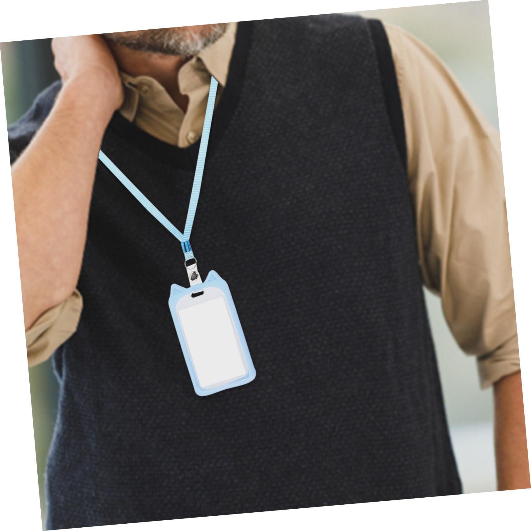 SEWACC 20piezas Funda De Tarjeta Lanyard Retráctil Para Identificación Protector De Tarjetas Para y Escuela Diseño De Gato