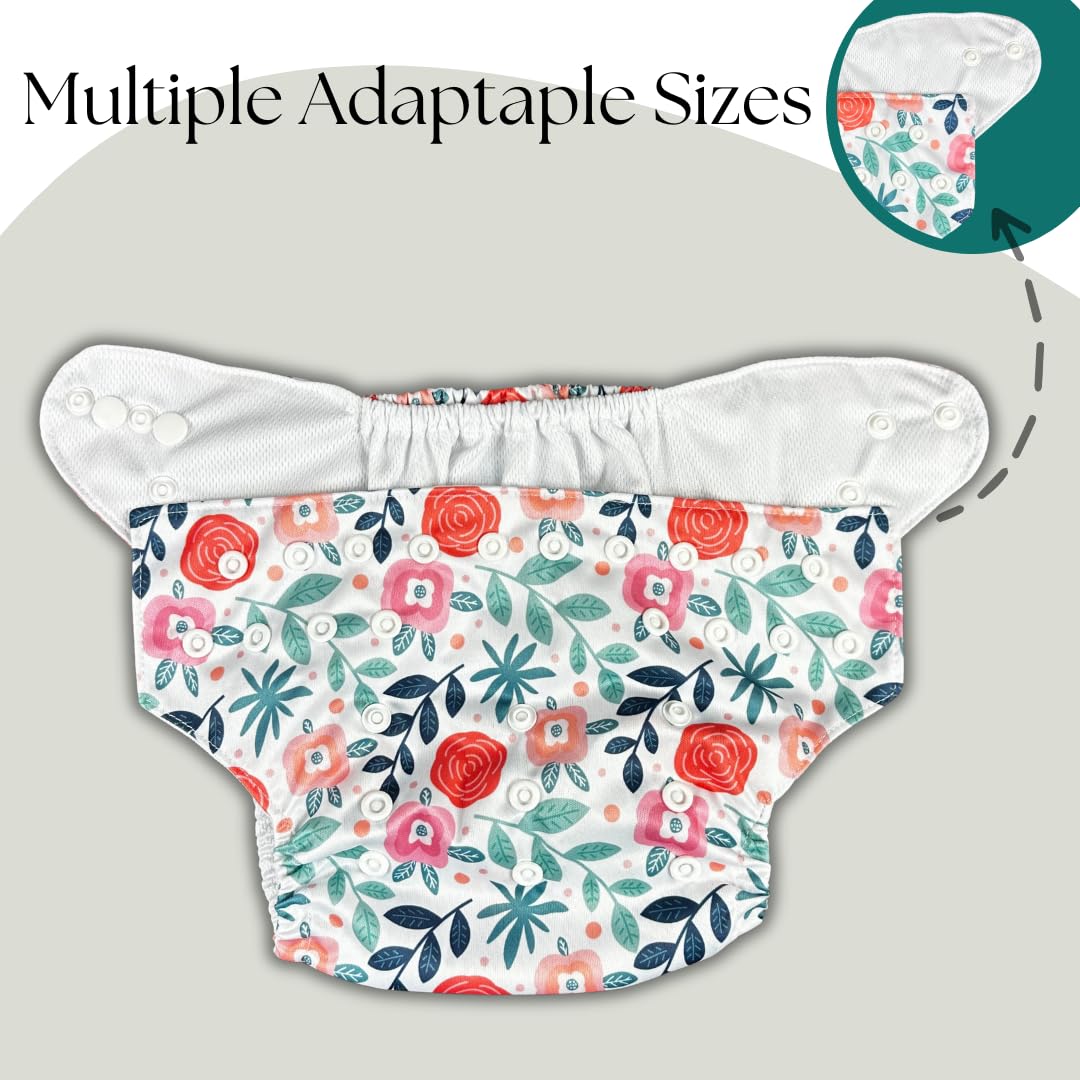 Couche de bain et sac imperméable lavable réutilisable pour bébé de 0 à 3 ans (feuille)