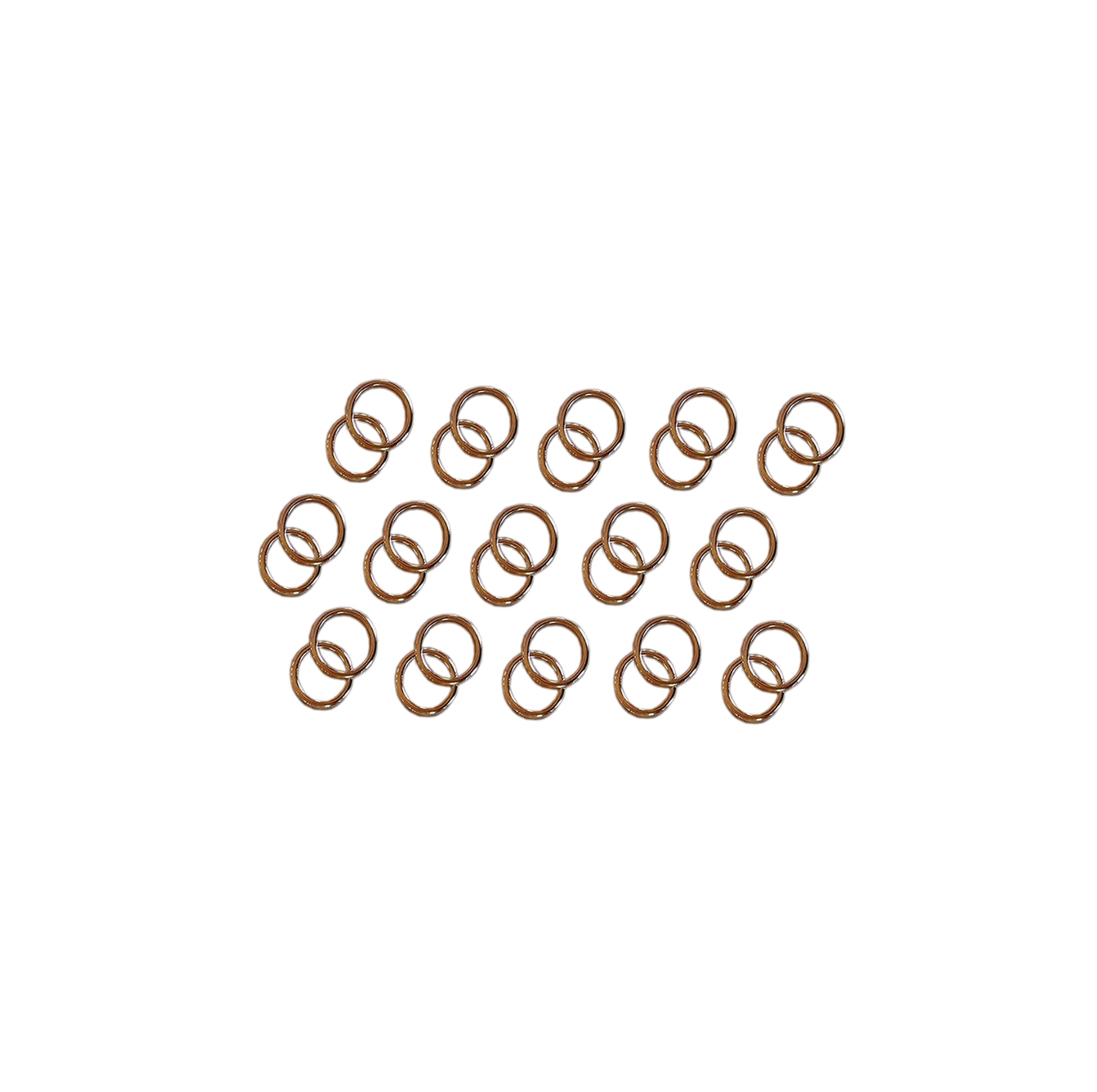 Vsorce4u 15pcs x Mini Gold Double Wedding Rings Embellishments for Crafting Card Making Scrapbooking Art & Craft