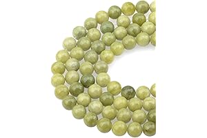 LPBeads 100PCS 8mm Natural Green Jade Beads: Enhance Your Jewelry with Serenity