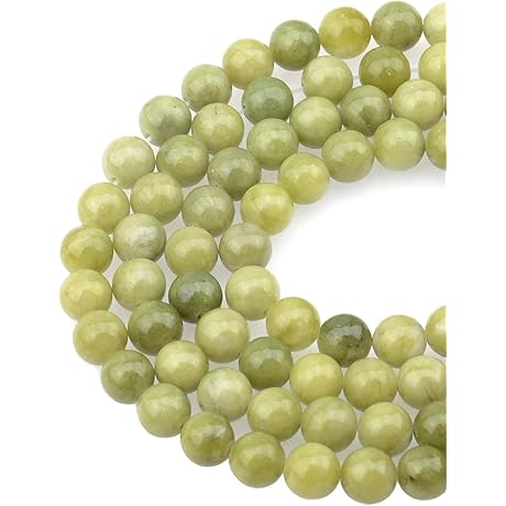 LPBeads 100PCS 8mm Natural Green Jade Beads: Enhance Your Jewelry with Serenity