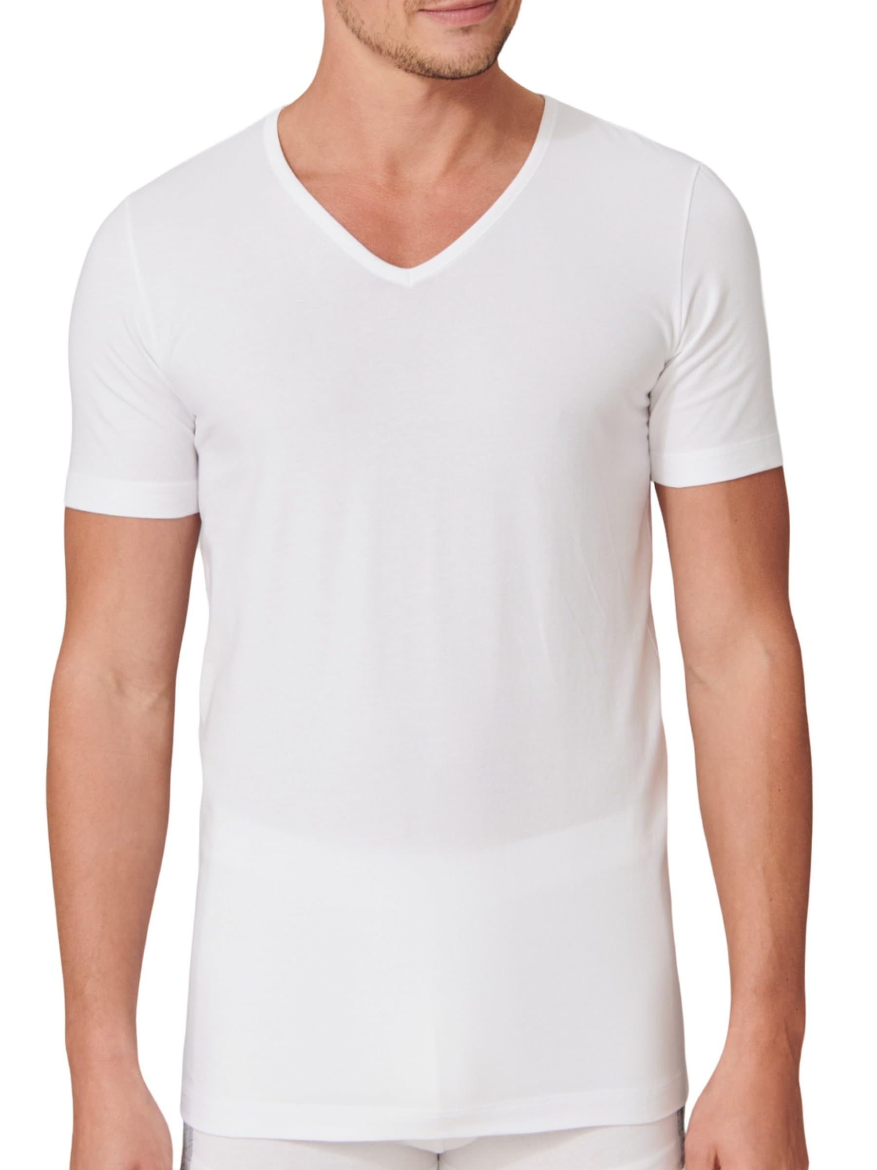 Schiesser 95/5 Organic Cotton Canottiera con Scollo A V Intimo Uomo