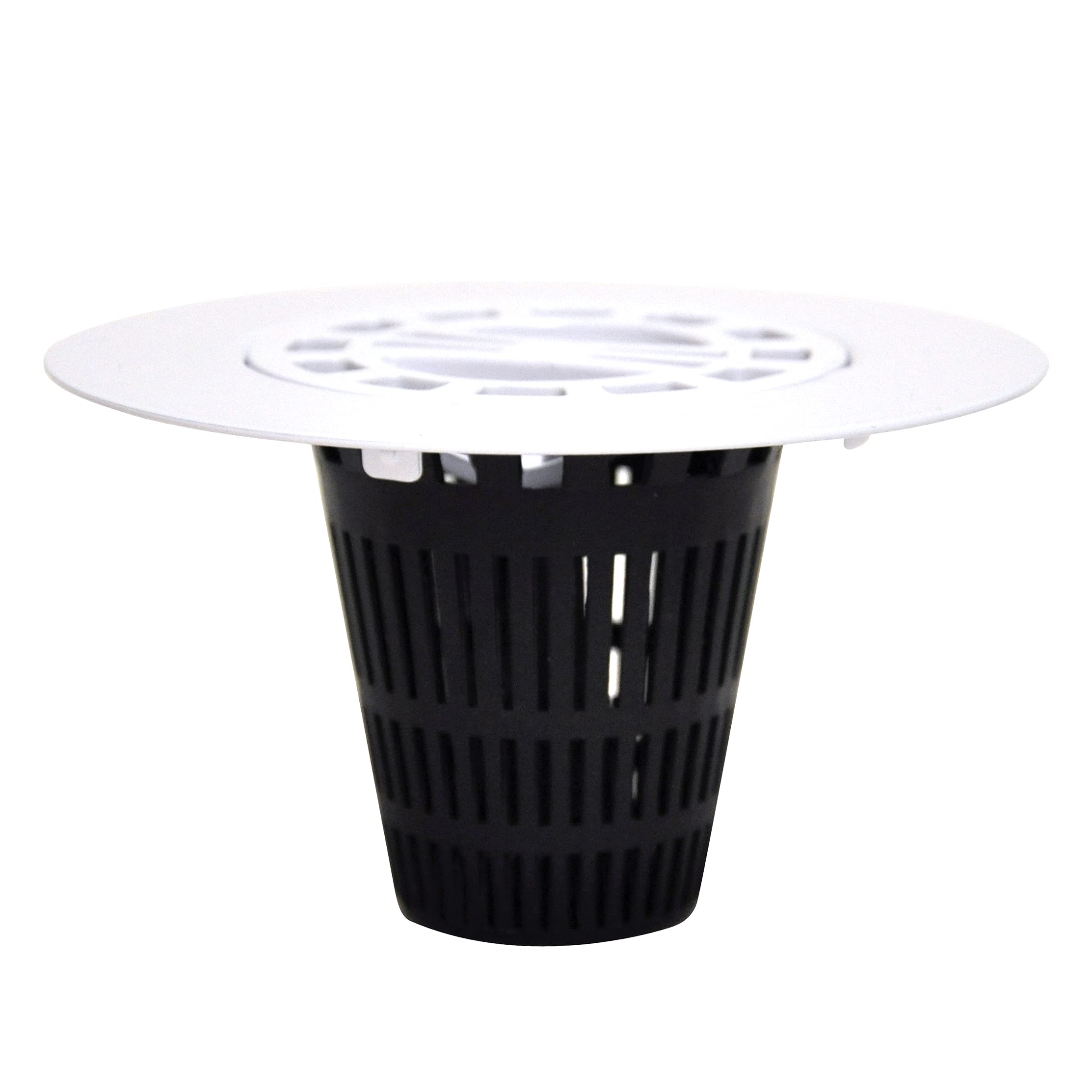 DANCO Hair Catcher for Stand-Alone Shower Drain Cover | 3-inch Shower Drain Openings | Strainer Snare | White (10533IP)