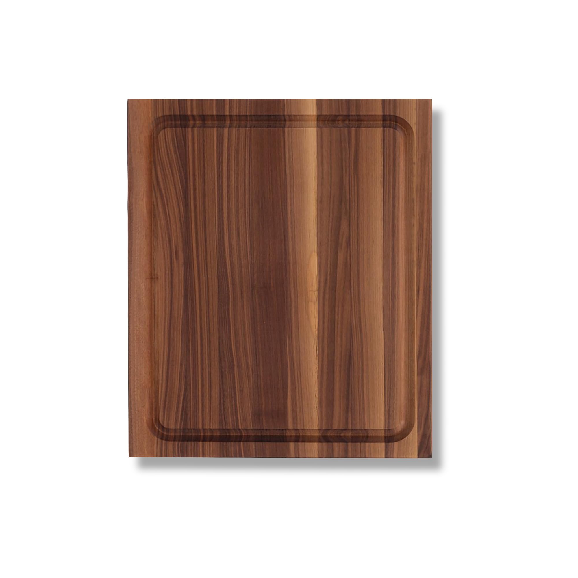 John Boos BBQ Series Rectangular Wooden Walnut Cutting Board 17”x21” – 1.5” Thick, 15-lb Reversible Butcher Block with Juice Groove, Edge-Grain &