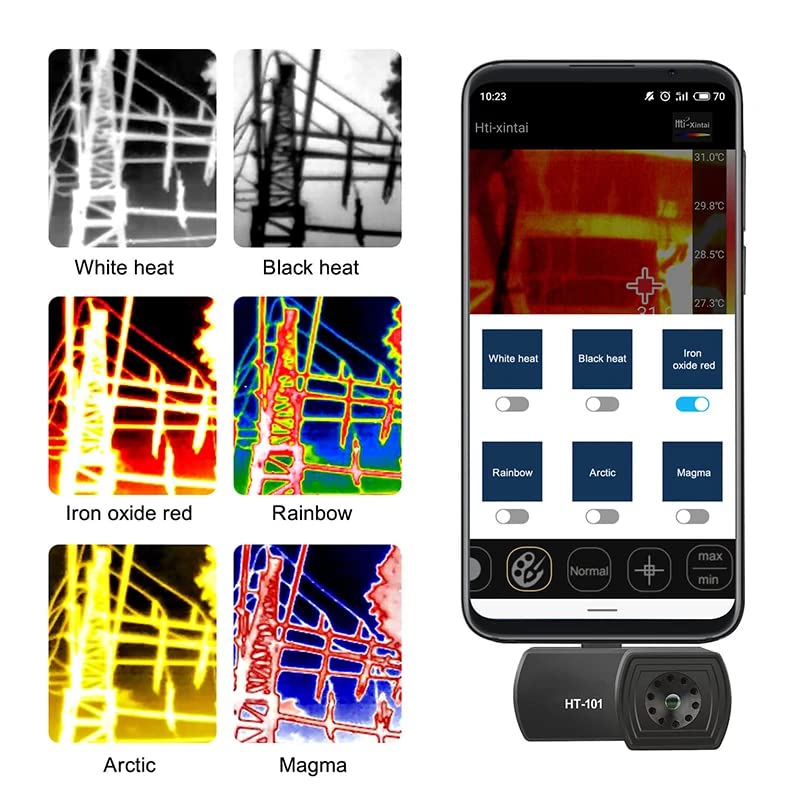 YuqiaoTime HT-101 Mini Infrared Thermal Imaging Camera 220 * 160 IR for Android Phone?Range -40°C~330°C Interface Type: Micro USB/Type-c/Lightning