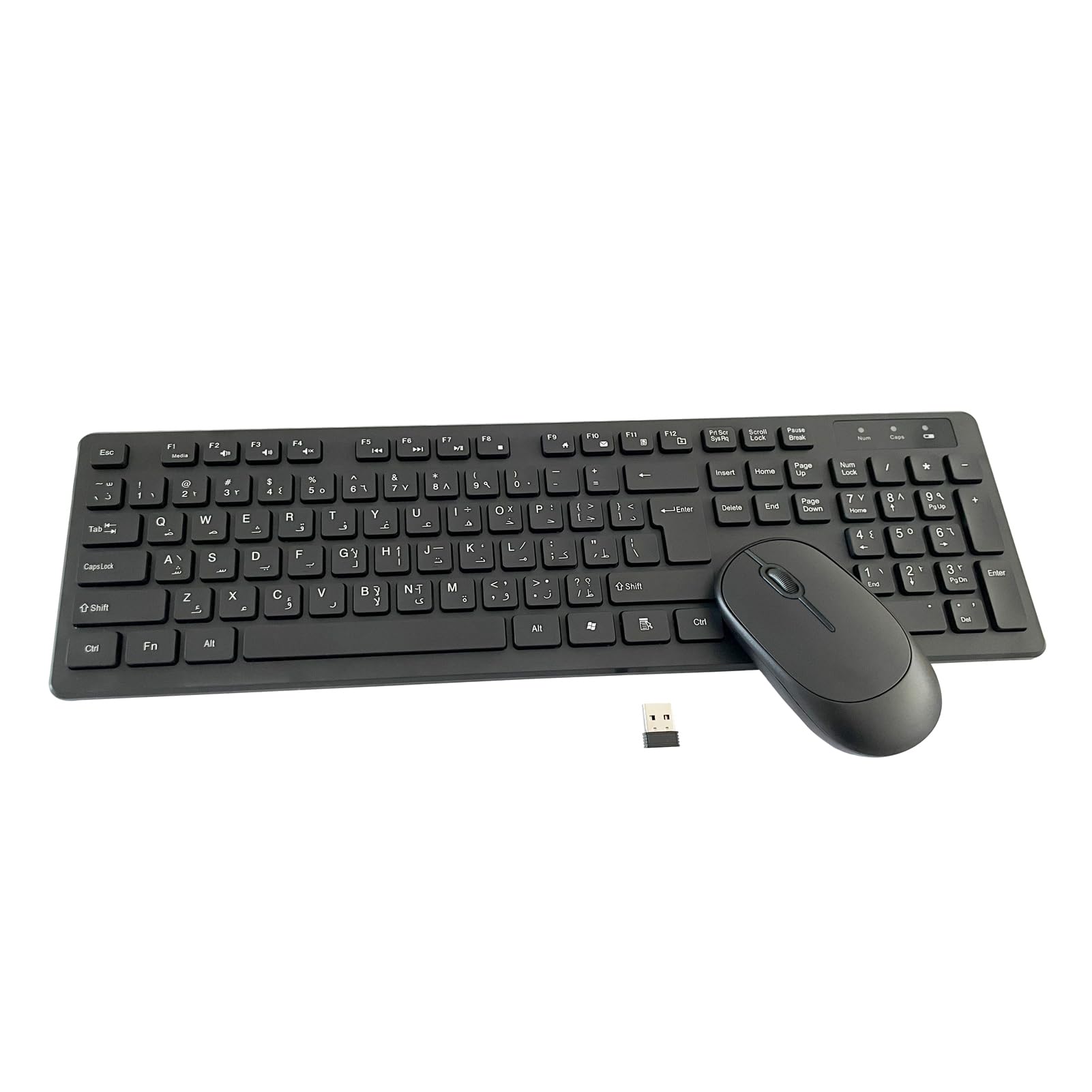 Arabic keyboard and mouse combo, 2.4G wireless keyboard and mouse set, Arabic and English letters,Suitable for computers, laptops,Android TV, and more