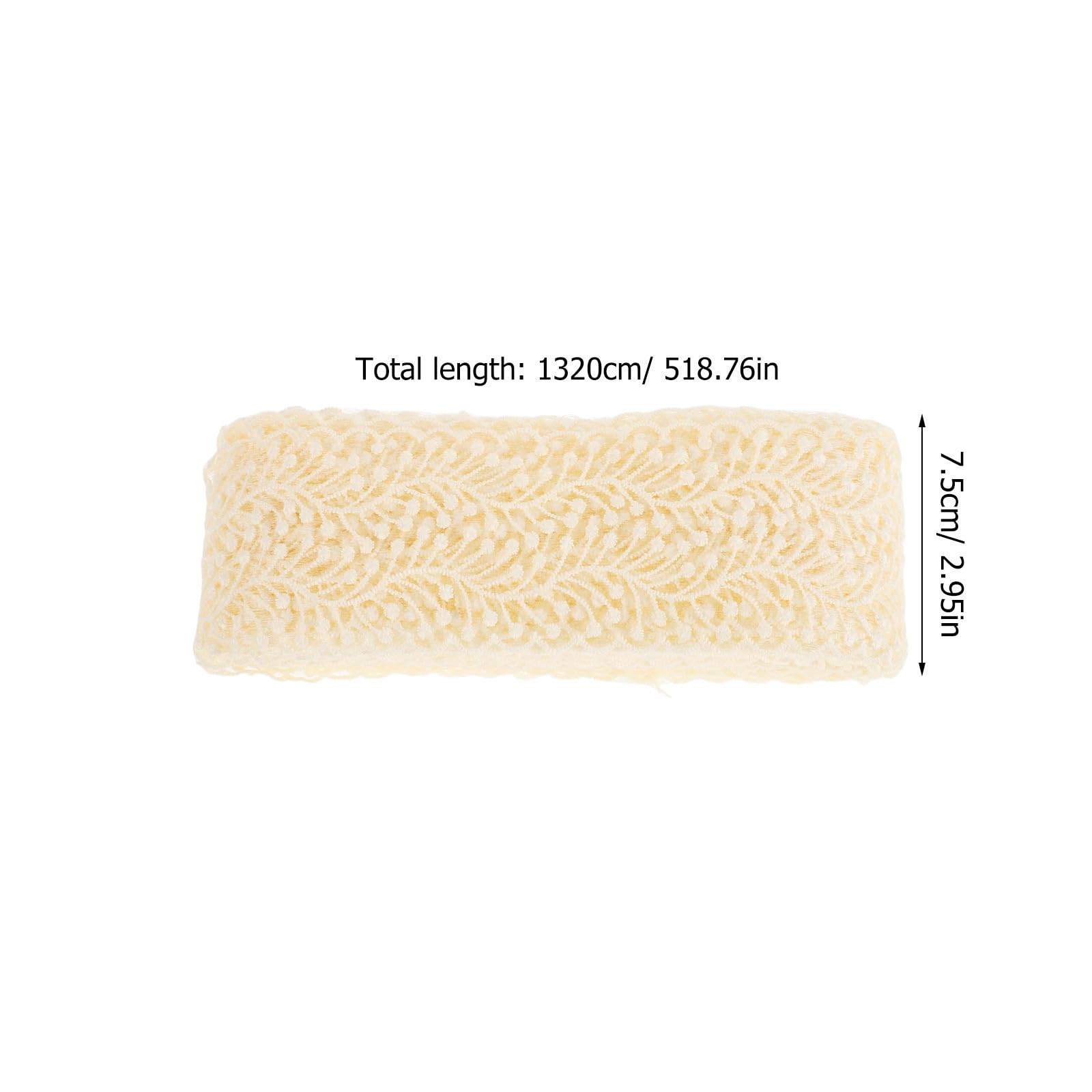 SEWACC 4 Piezas Cinta de Encaje Bordada de Seda de Leche para Diadema, Ribete Decorativo Beige, Diseño Único, Fácil DIY para Accesorios de Pelo en Bodas y Peinados Variados