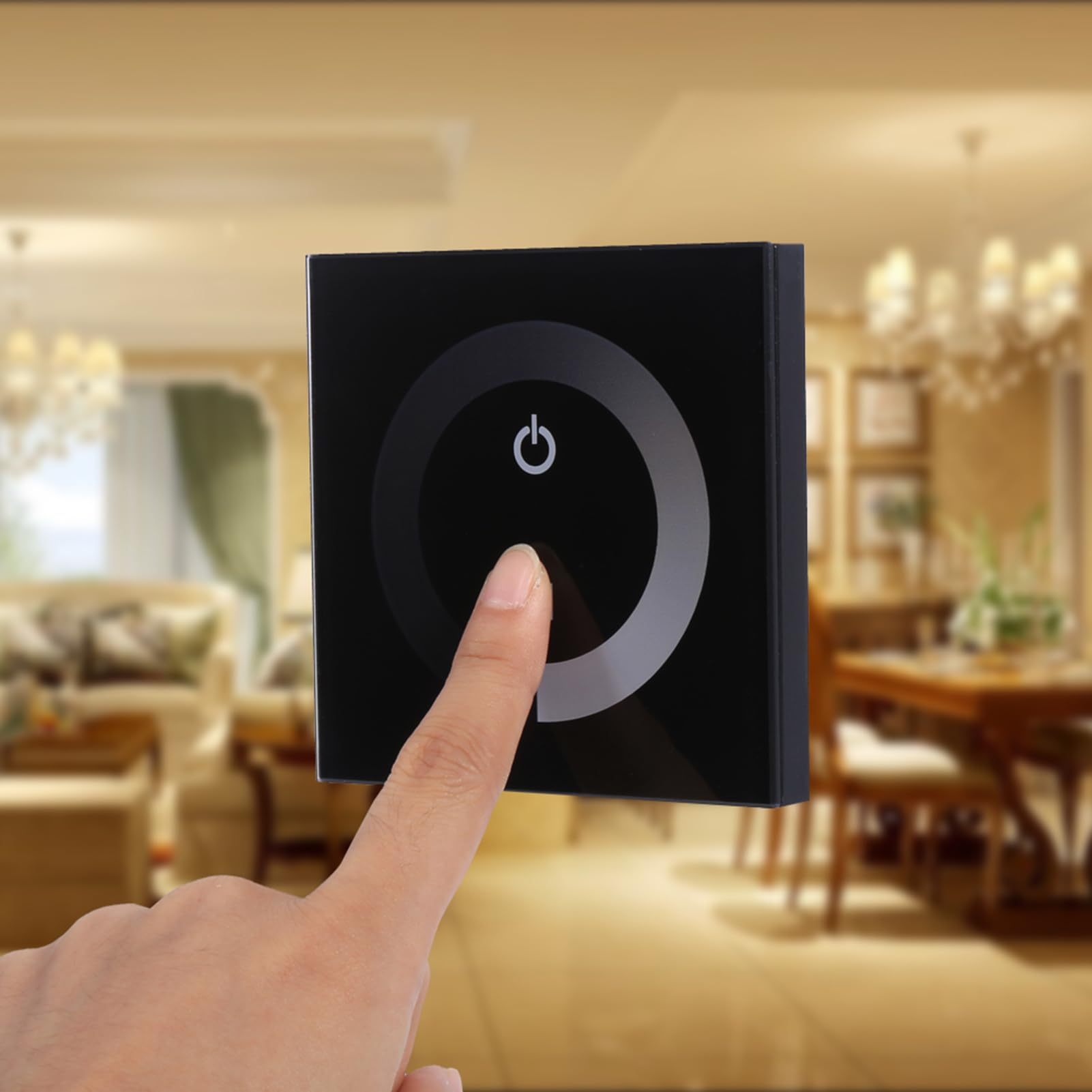 ICQURBT 2X DC12V-24V RGB / RGBW Wall Mounted Touch Panel Controller Glass Panel Dimmer Switch Controller For Led Strips Lamp I259438638