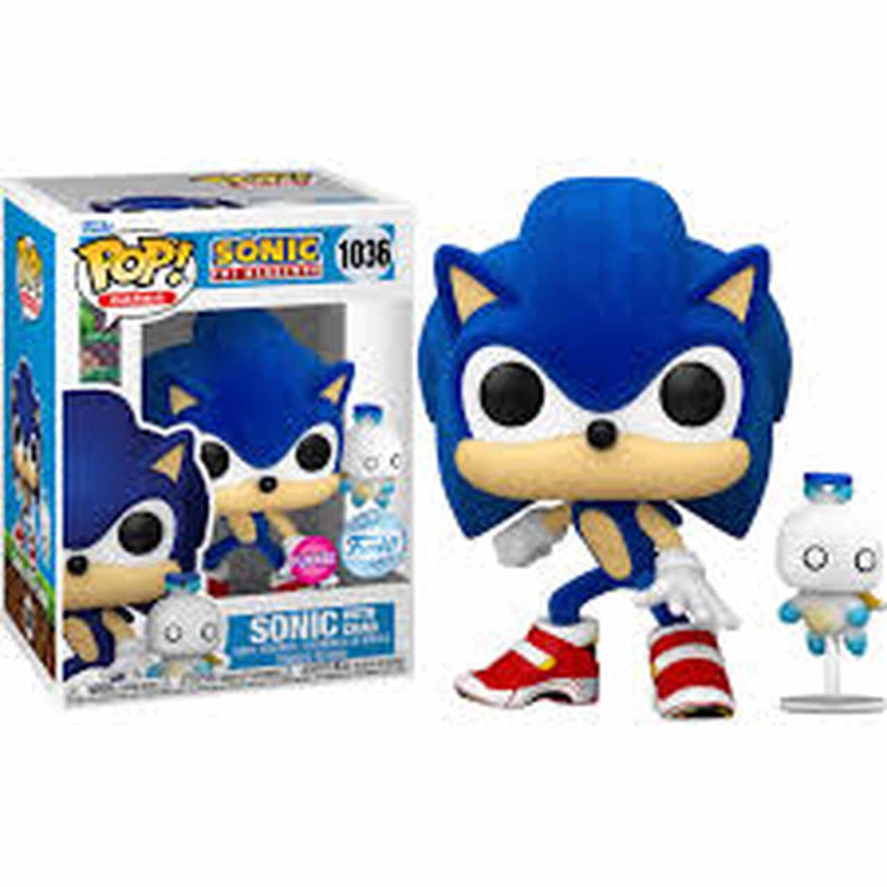 Funko Pop Sonic with Hero Chao Flocked Special Edition 1036