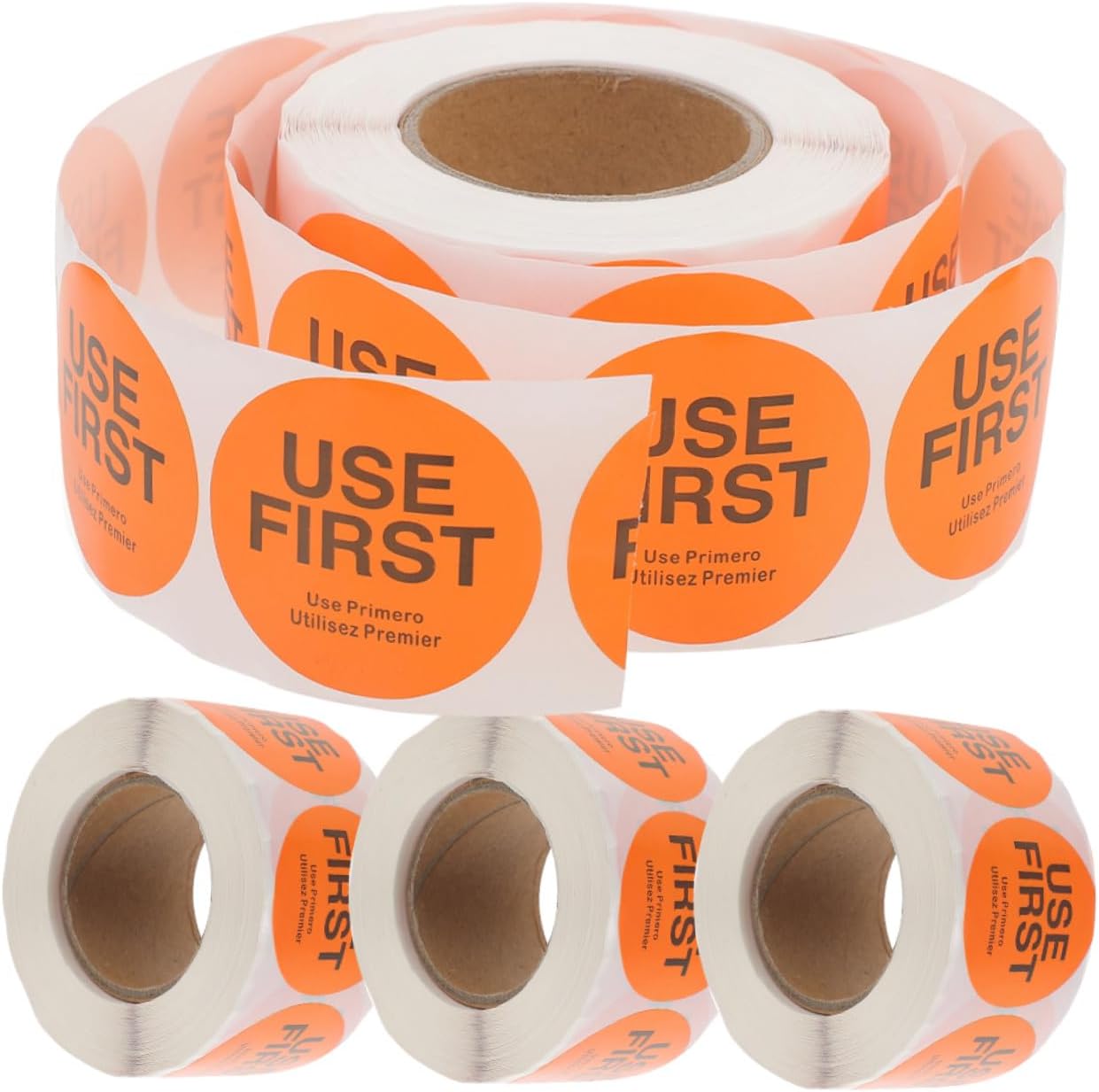 VILLCASE 4rolls Use First Stickers for Food Storage Portable Inventory Control Labels for Restaurants Kitchens Decals Per Bright