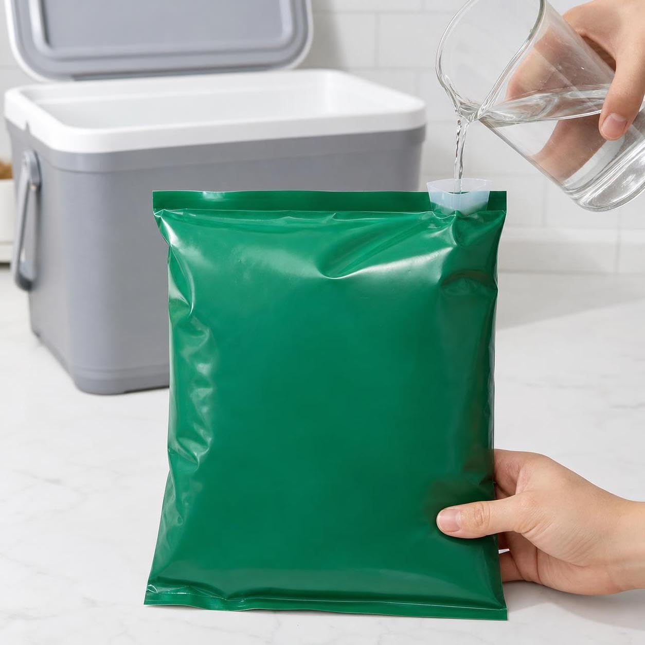 Kühlgelbeutel 2500ml mit Selbstvschluss für Lebensmitteltransport, lebensmittelecht - für lebensmittel