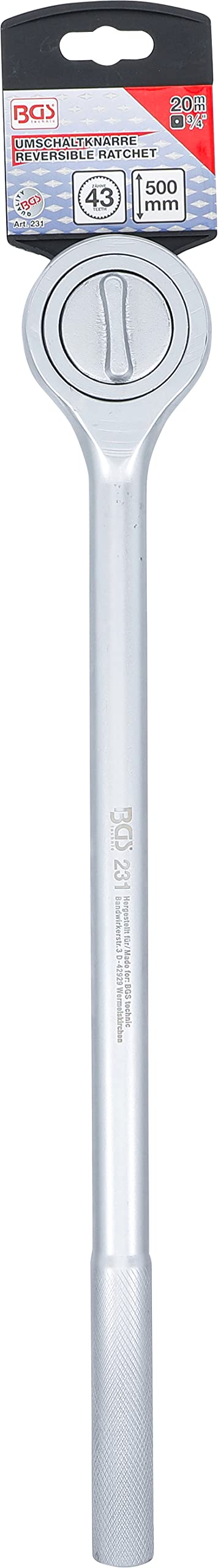 BGS 231 | Carraca reversible | 20 mm (3/4")