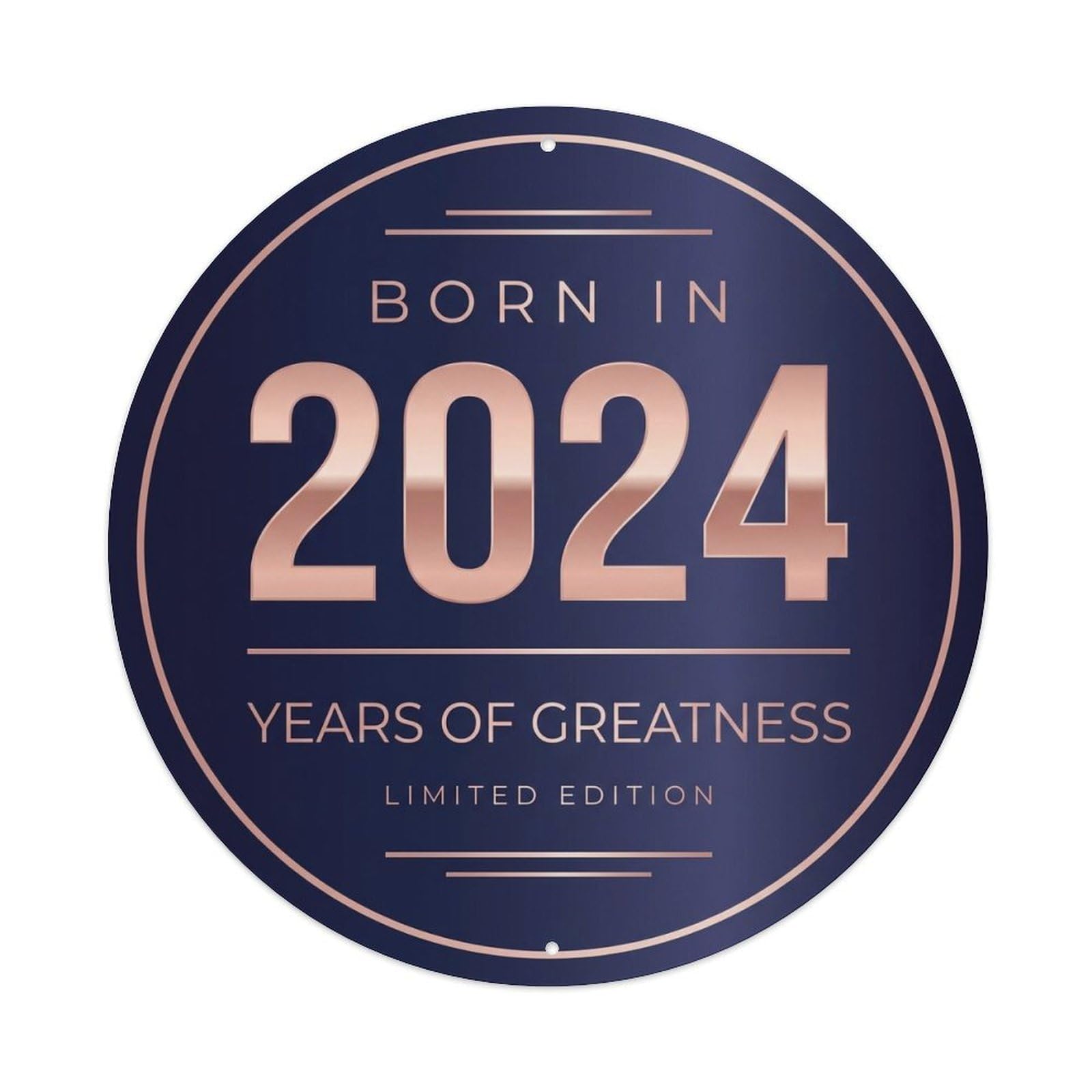 Metal Tin Sign Born In 2024 Years Of Greatness Year-Themed Birthday Gift