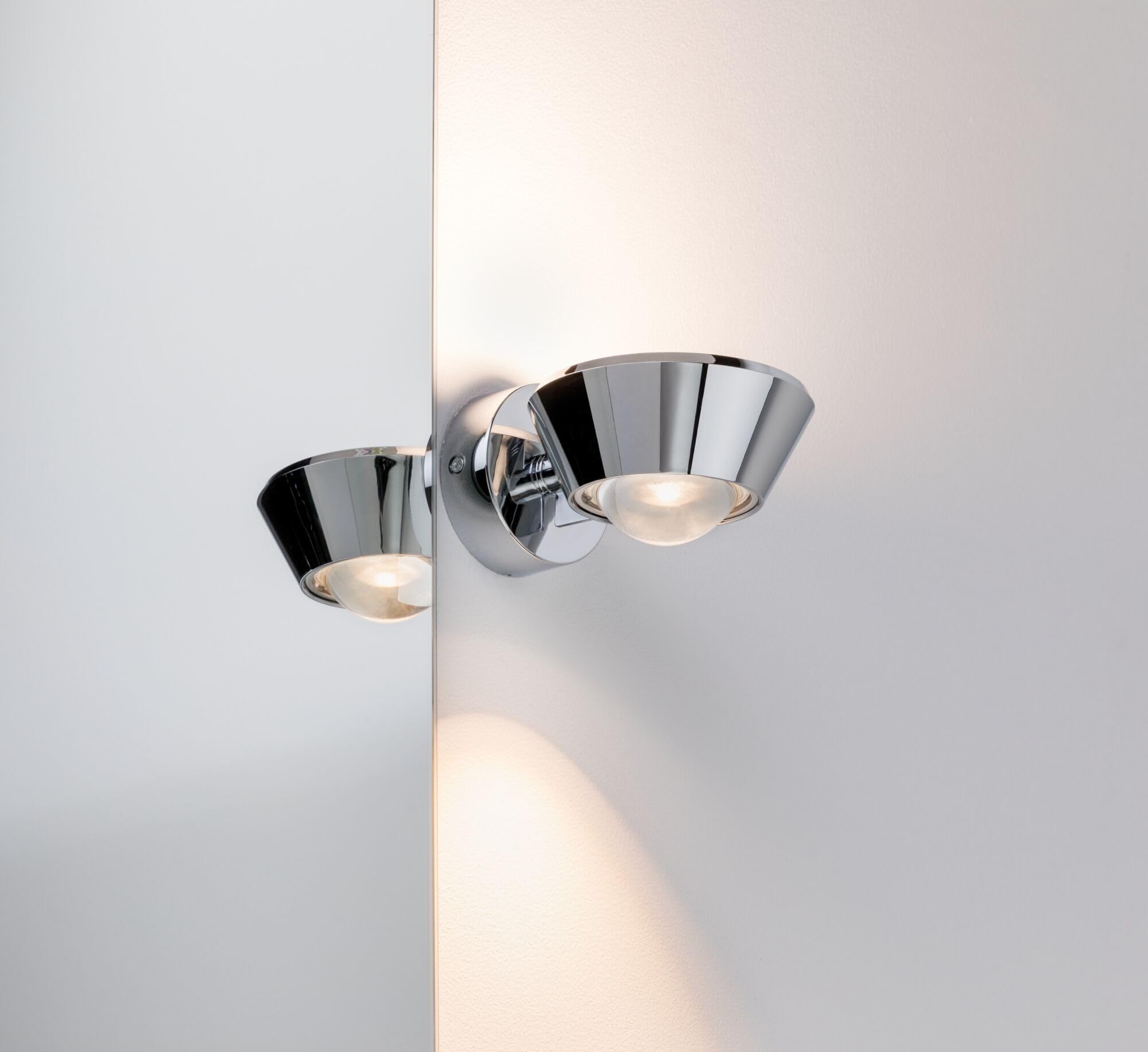 Paulmann 70947 Luminaria de techo LED WallCeiling Sabik IP44 230V redonda incl. 1x9 / 1x4 W regulable cromo lámpara de baño plástico 2700 K