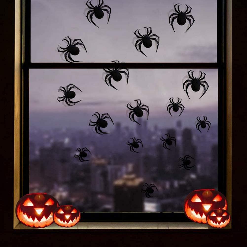 12 sztuk/zestaw 3D Pająk Halloween Dekoracje Naklejki, Pająk Naklejki Ścienne, Halloween Straszny Pająk do Okna Domu, Imprezy, Wystrój Pokoju little surprise