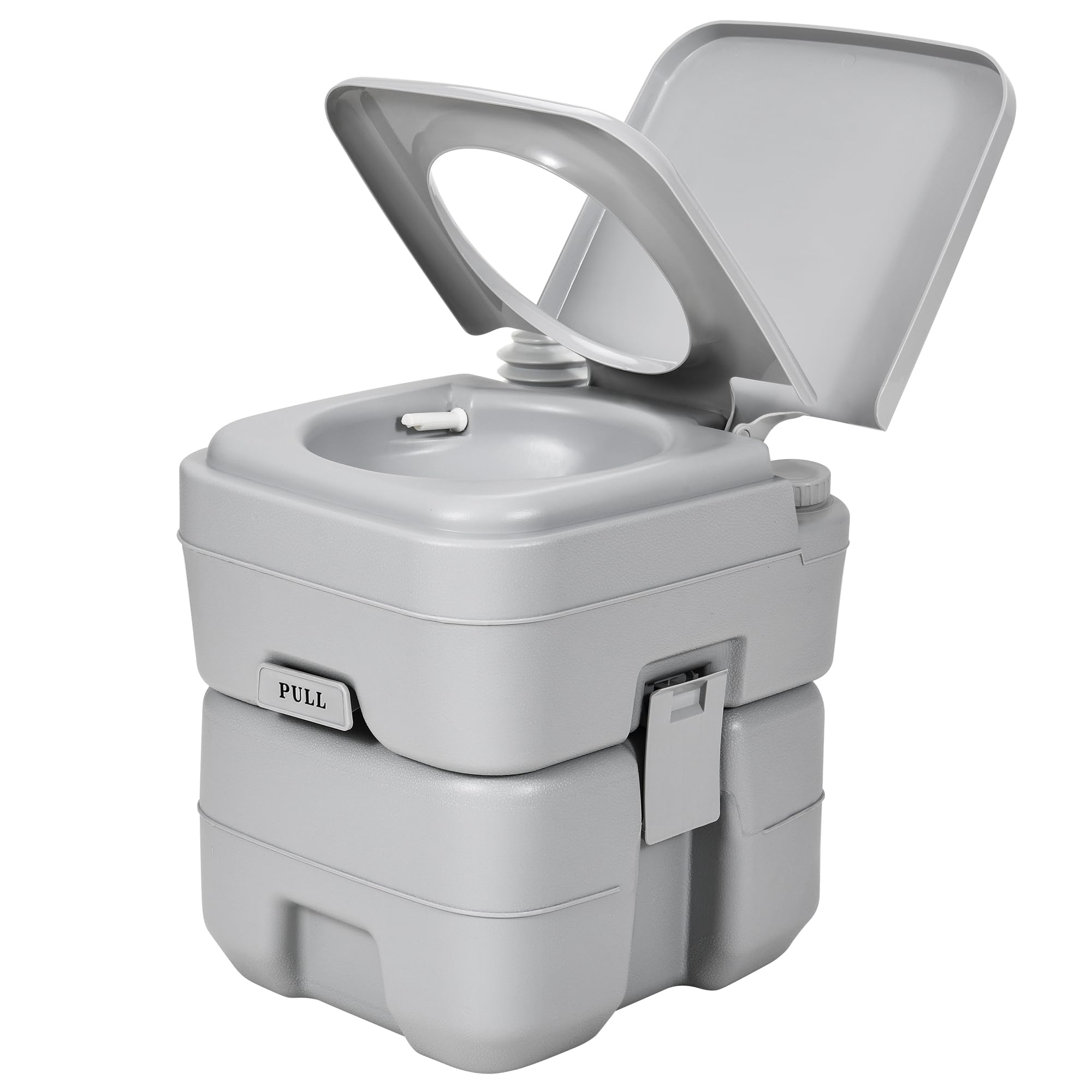 YITAMOTOR Portable Toilet, RV Toilet Travel Potty, 5.3 Gallon Waste Tank for Easy Disposal, Press Flush Pump for Odorless Cleaning, Portable Toilet for Camping, Boating, Hiking, and Trips