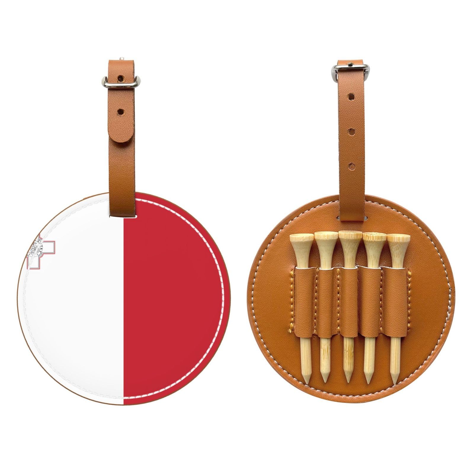 WXXWXD Flag of Malta Printed Golf Tee Storage Bag - Portable Storage, Easily Organize Tees