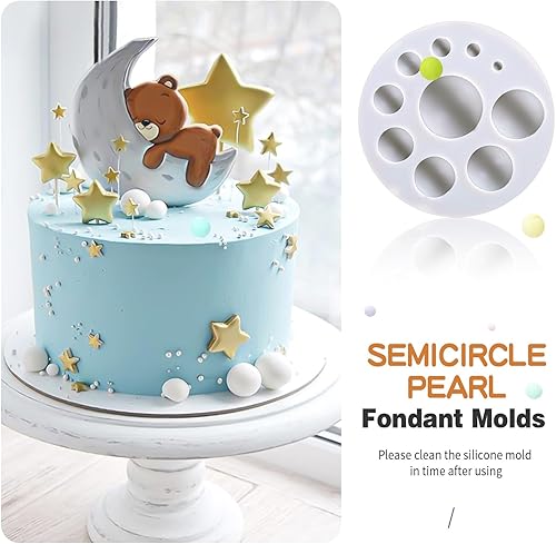 Miniatura 4 de KALAIEN Molde de silicona para pastelería con piedras preciosas de cabujón para decoración de pasteles, decoración de cupcakes, arcilla polimérica,