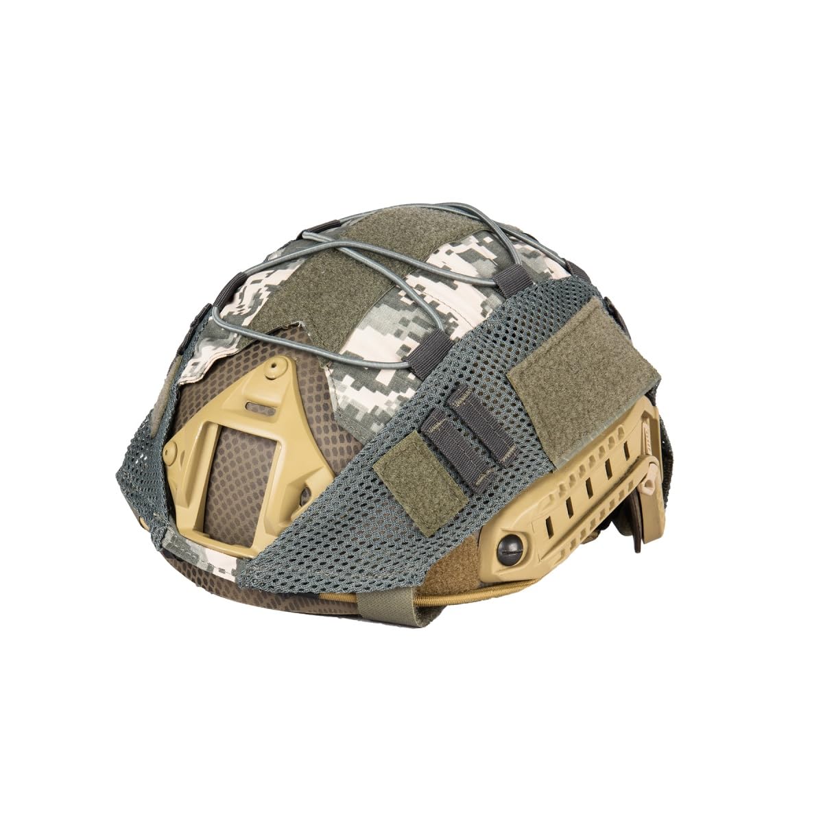 Lancer Tactical Helmet Cover for MH, PJ, and BJ Fast Helmets - Military, Paintball, Hunting, and Shooting Gear - Made from 1000D Nylon