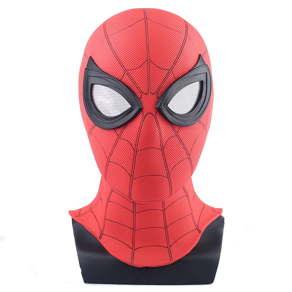 Spider-man mask spider-man hood hero return PVC mask Marvel film and television peripheral cosplay party halloween props Red