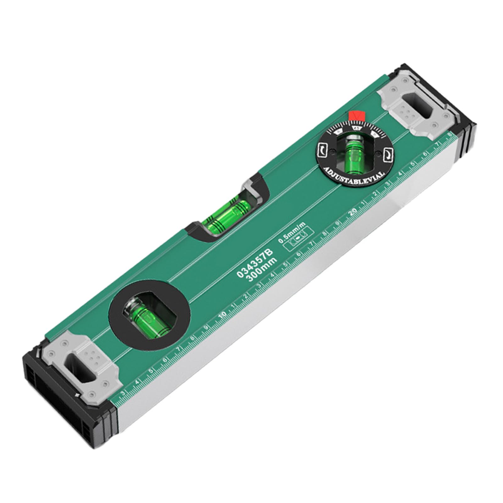 12inch / 24inch Ruler with Metric Scale and 45/90 / 180 Degree Bubble Measureing Ruler Aluminum Horizontal Vertical