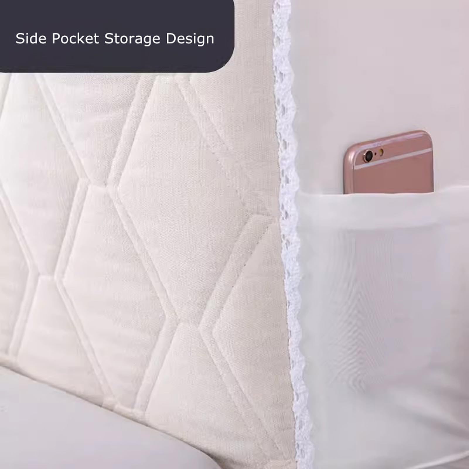 Stretch fluwelen bed hoofdeinde hoes all-inclusive elastische bescherming cover - dikker gewatteerd ontwerp voor gestoffeerd hoofdeinde