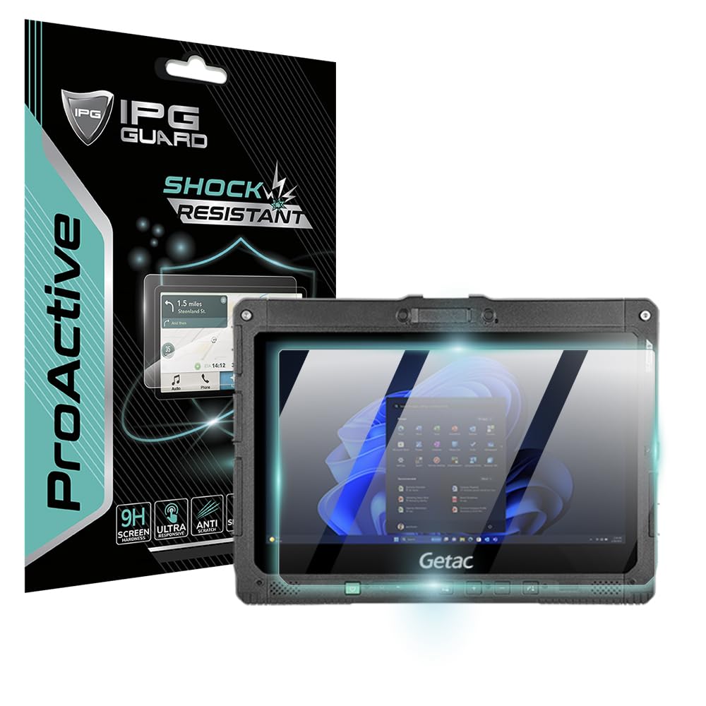 IPG ProActive Made for Getac K120 12.5" Rugged Tablet Display 9H Hardness Screen Protector Nano Ceramic Film Ultra Responsive High Clarity Anti