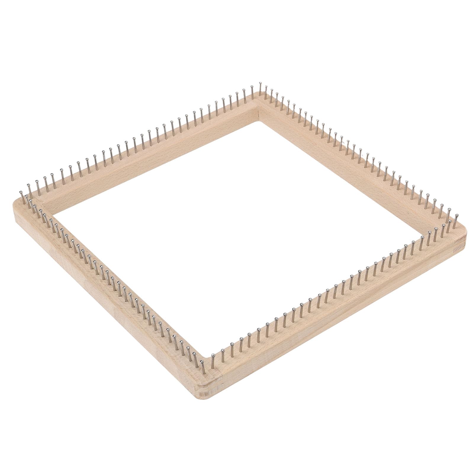 Wakects Telaio per Maglieria in Legno, Legno di Faggio per Principianti, Strumento Durevole per Cappelli e Sciarpe, Esperienza di Tessitura Fai-da-te per Famiglie (di faggio, acciaio