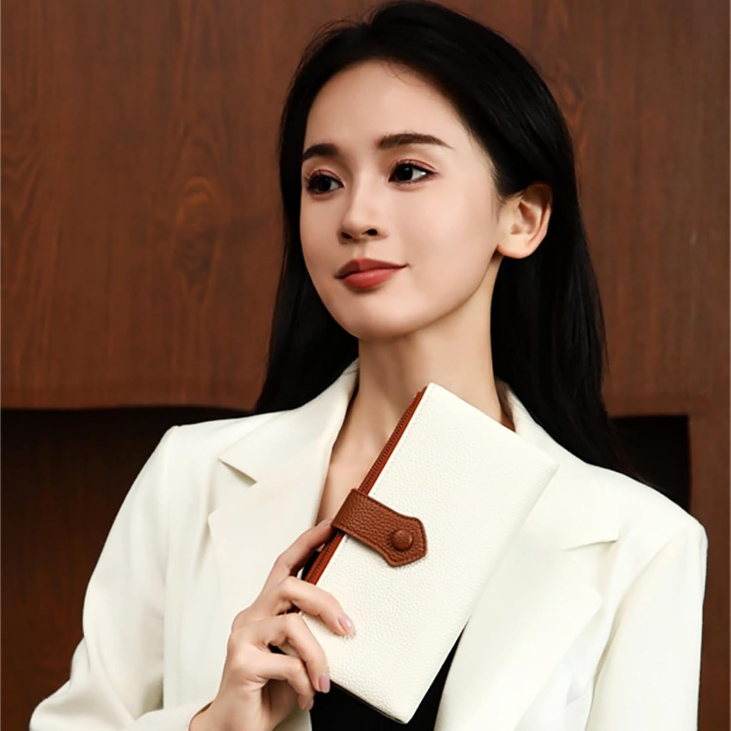 Women's Wallet RFID Blocking Soft Leather Slim Bifold Ladies Card Holder with Double Zipper Pocket - Image 7