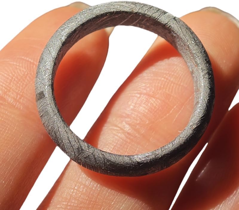 Muonionalusta meteorite ring, natural iron meteorite pendant handmade jewelry - Image 6