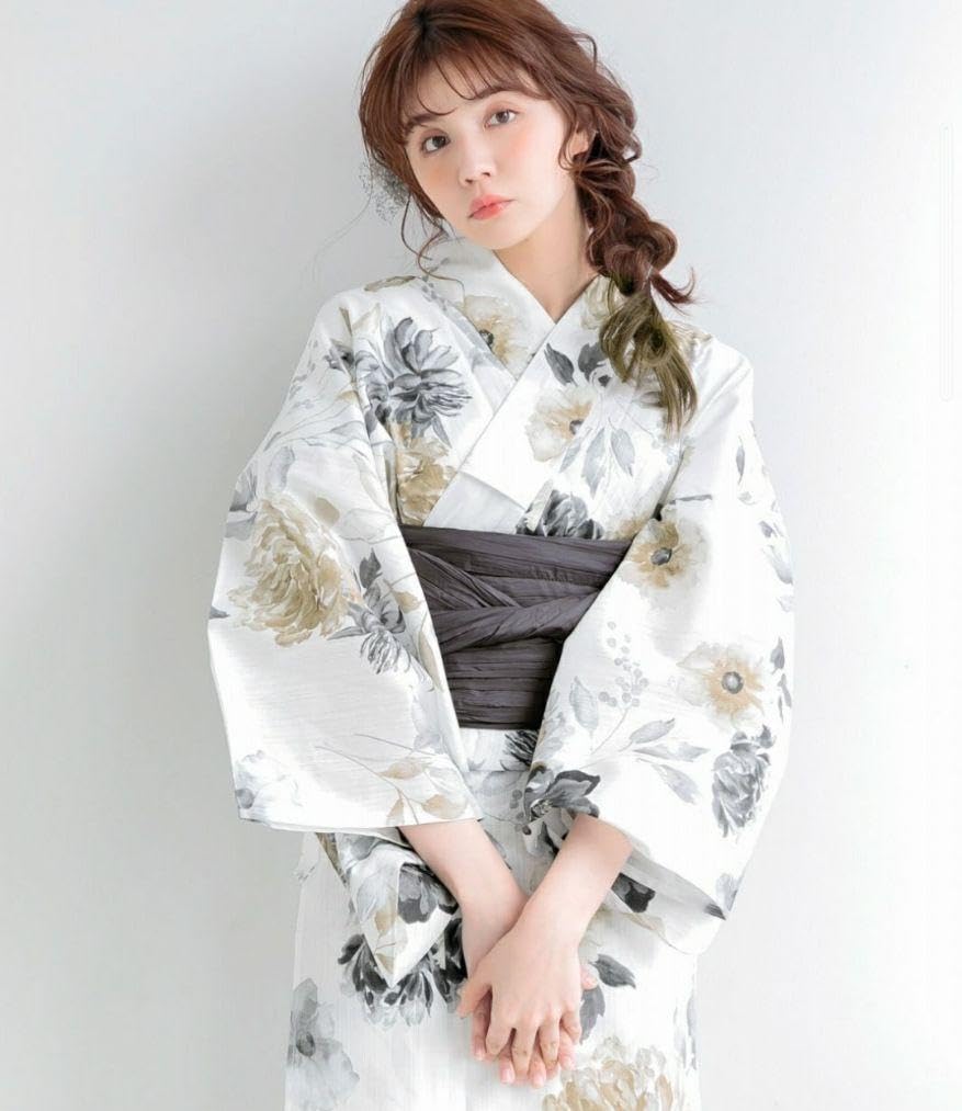 Amazon.co.jp: 5点セットDita 水彩の京まつり高級浴衣大人 : ファッション
