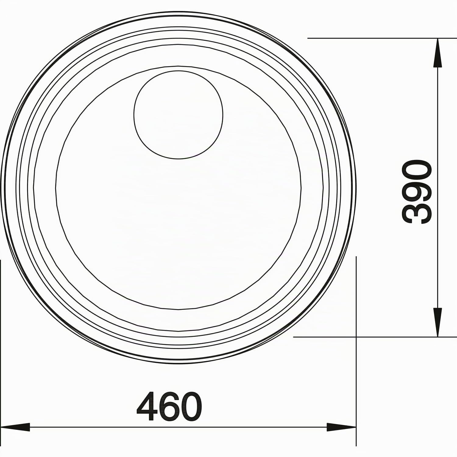 Blanco 513306 | Fregadero de cocina de acero inoxidable RONDOSOL | Color : acero inoxidable