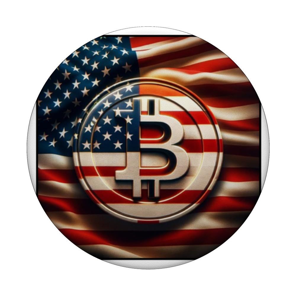 Amazon.com: Bitcoin Logo USA Flag Pride America PopSockets Standard PopGrip  : Cell Phones & Accessories