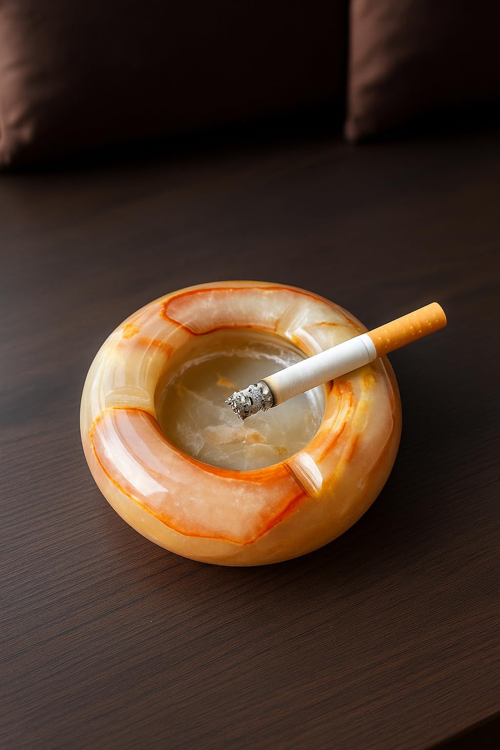 Venktesh Designs (Onyx) Ashtray 100% Natural Onyx Ashtray Handmade from Natural Onyx Stone Suitable for Indoor and Outdoor Use 4 INCHES-image-11