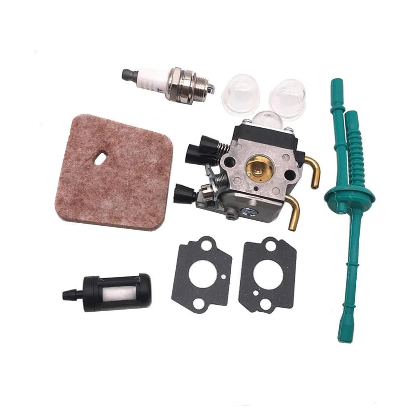 Kit Carburateur Coupe Gazon Pour STIHL FS38 FS45 FS46 FS55 KM55 Débroussailleuse Tondeuse À Gazon Carburateur Filtre À Air Et À Carburant Joint Carb REOKIP(9PCS)