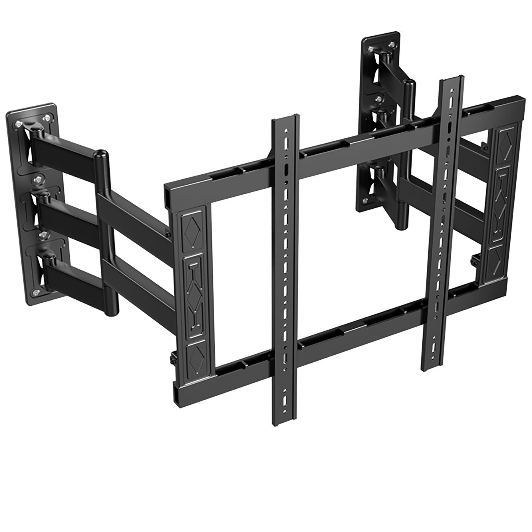 Supporto TV a Parete 10 Bracci Gran Portata 120 kg, 65-100 Pollici | Staffa TV Angolo Stanza, Profilo Ultra Sottile, Doppia piastra a muro, Piastra adattabile Standard VESA 600x600 mm