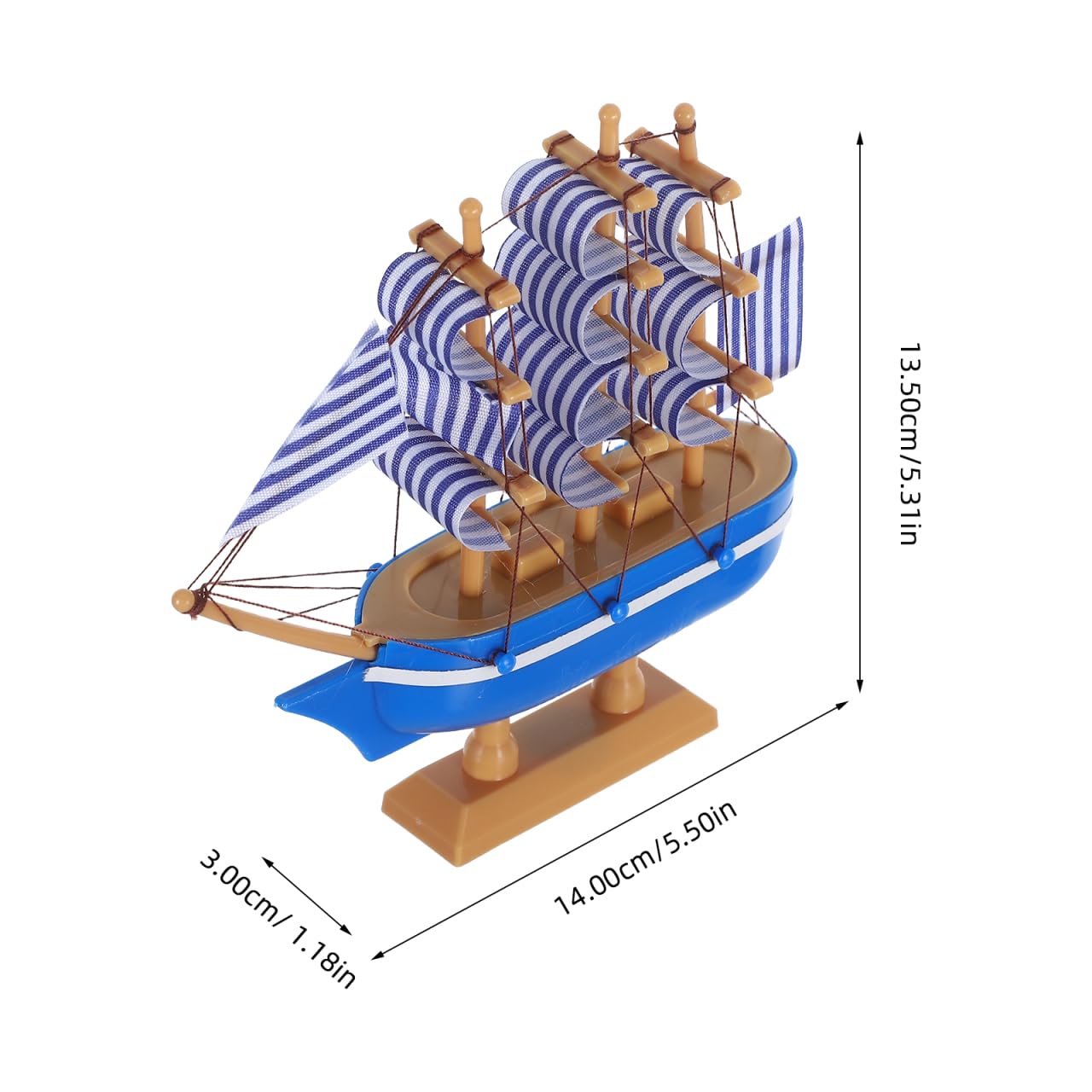 Cabilock Mediterranean Cake Topper, Graduation Season Sailboat Cake Decoration, Unique Nautical Boats Model Cake Ornament for Birthday Wedding Summer Party