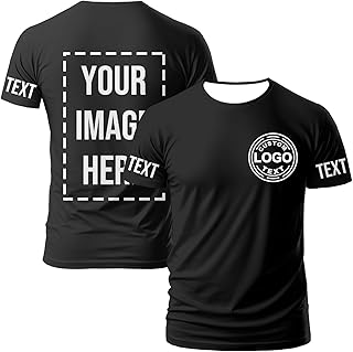 Custom T Shirts for Men Women Personalized Custom Tshirts Customized Tshirts Tee Customized Gifts Add Logo Photo Text