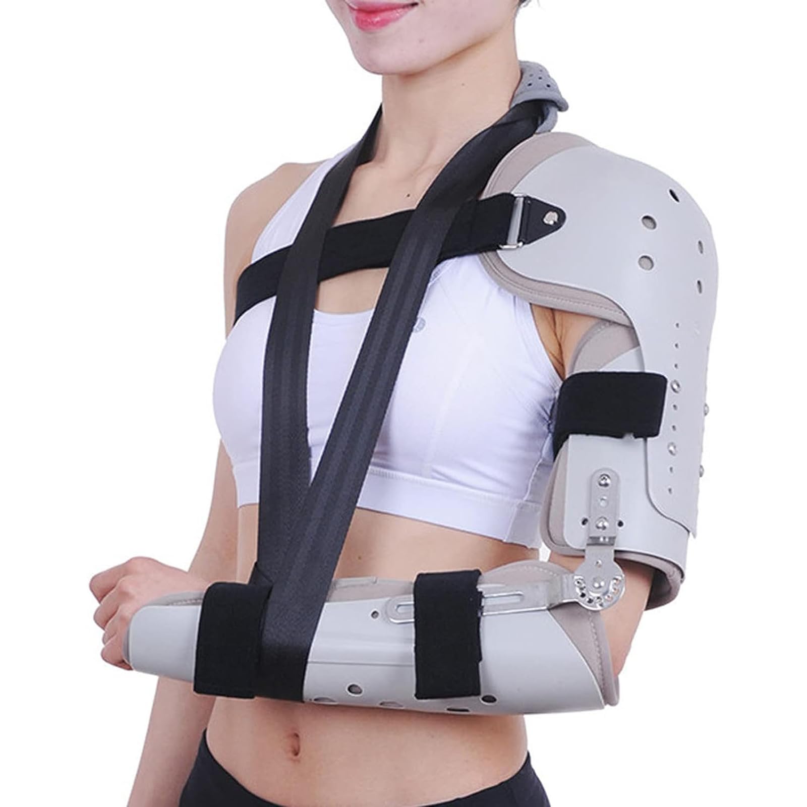 Cabestrillo Ajustable para Brazo, Inmovilizador De Codo con Articulación De Hombro Y Rango De Movimiento, para Estabilizador De Codo Postoperatorio.,Left