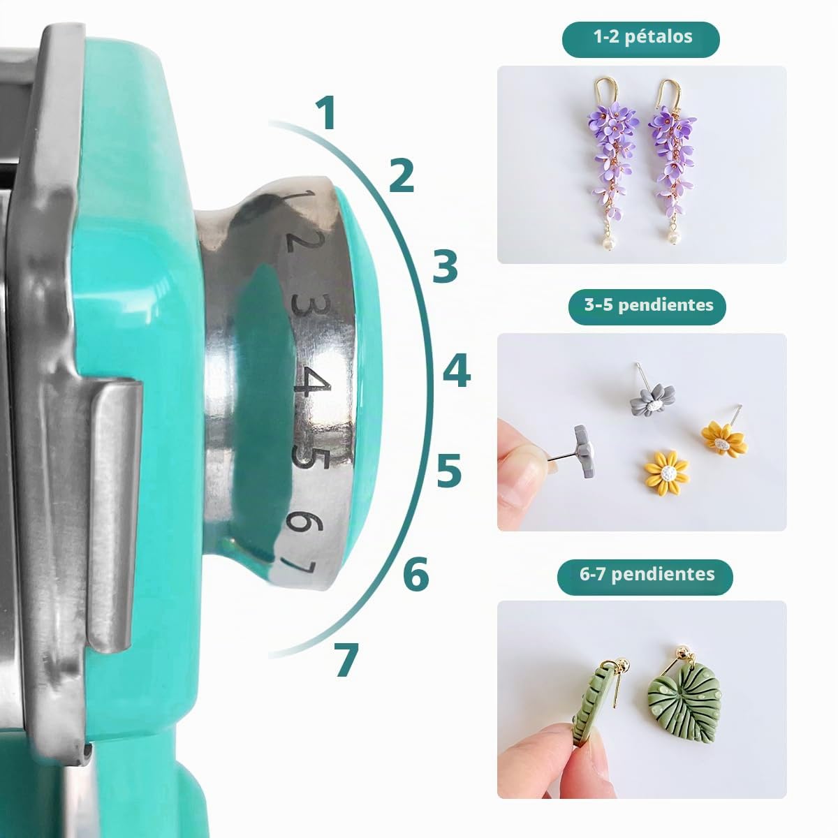 KEOKER Máquina de prensa de arcilla, máquina de prensa de arcilla polimérica para hacer aretes de arcilla, máquina de rodillo de arcilla polimérica, máquina de pasta de arcilla polimérica de acero
