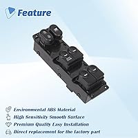 Vista 5 de Power Master - Botón de control para interruptor de ventanilla delantero izquierdo del lado del conductor compatible con Hyundai Accent 2011, 2012